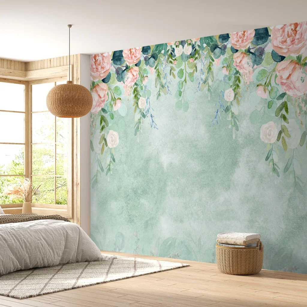floral wall paper designs for bedrooms