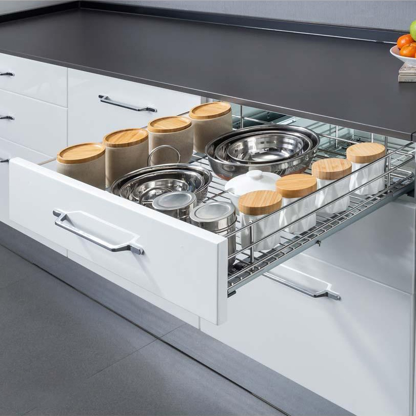Pull out grain drawer kitchen accessories