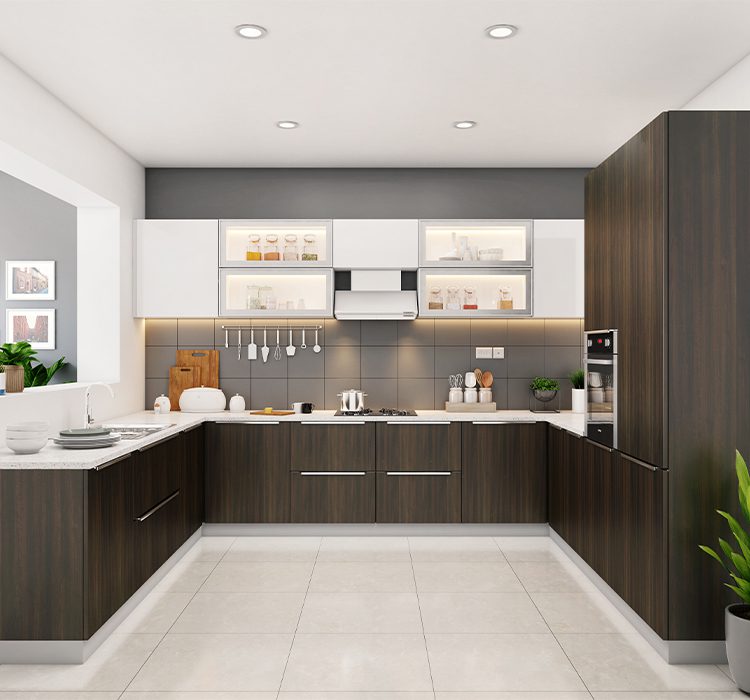 U shaped kitchen design