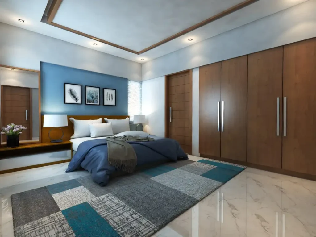 bedroom design with cupboard